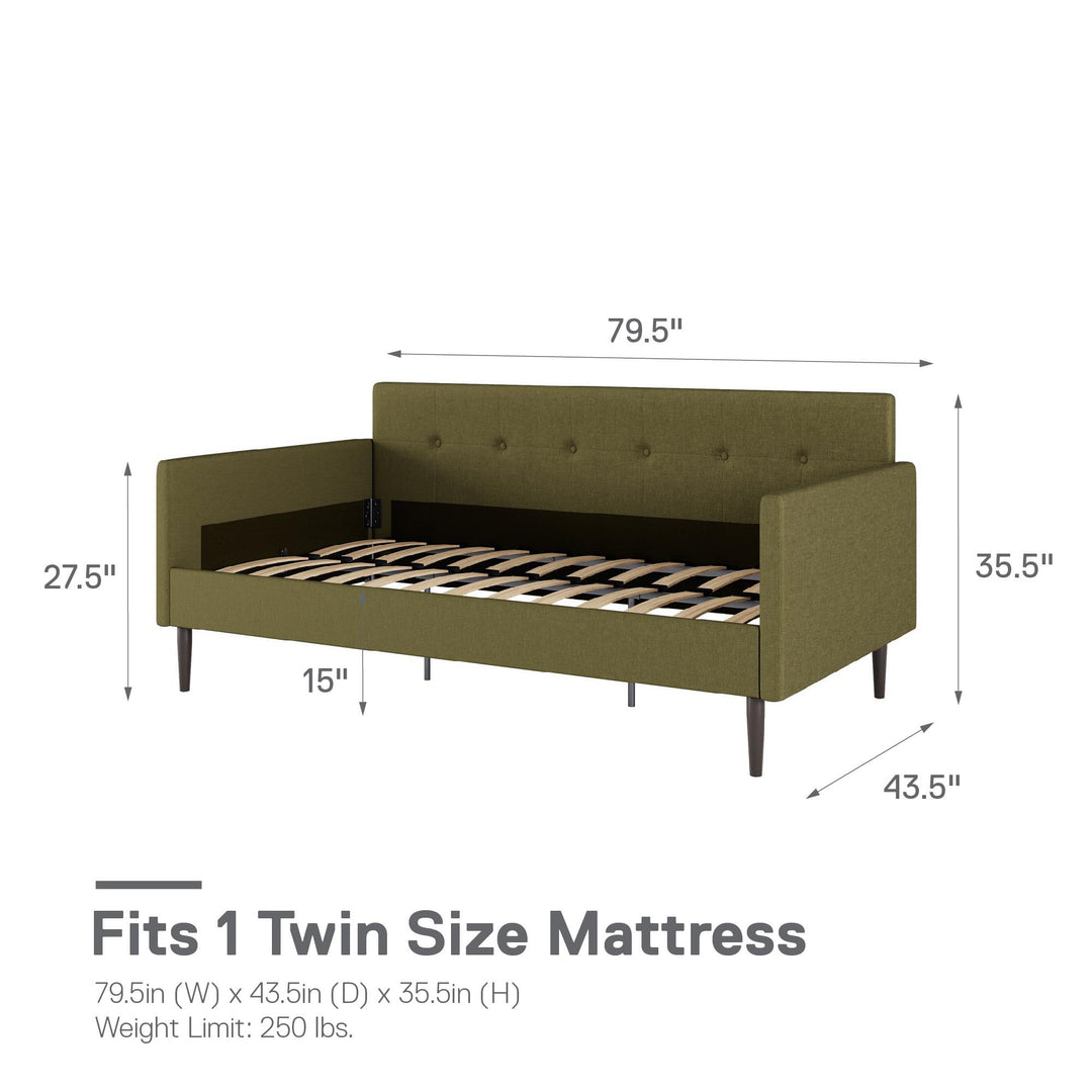 Wimberly Upholstered Daybed - Olive Green - Twin