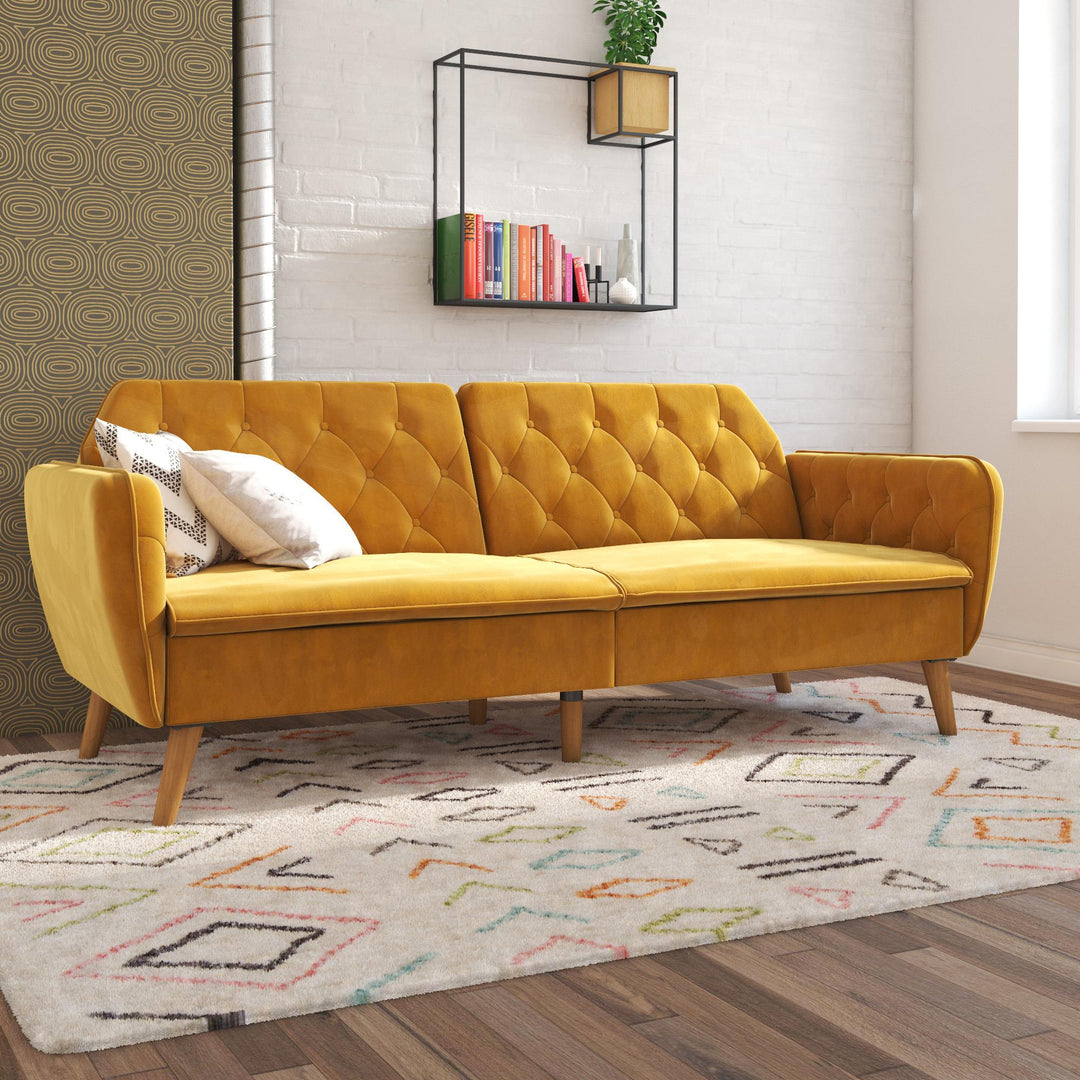 Tallulah Memory Foam Futon - Mustard