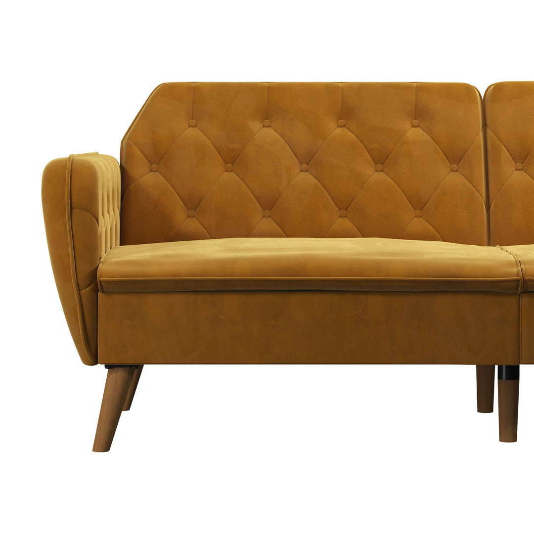 Tallulah Memory Foam Futon - Mustard