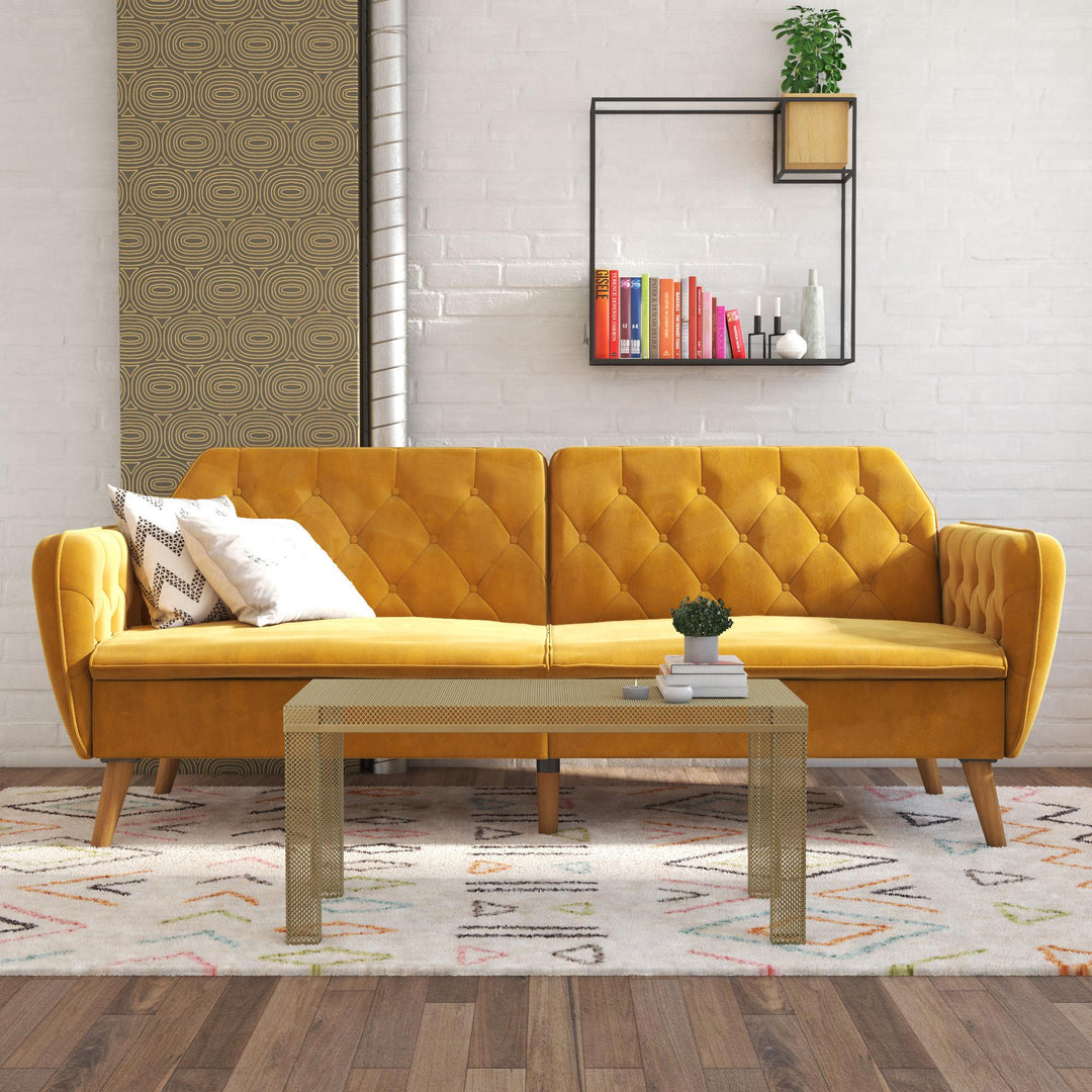 Tallulah Memory Foam Futon - Mustard