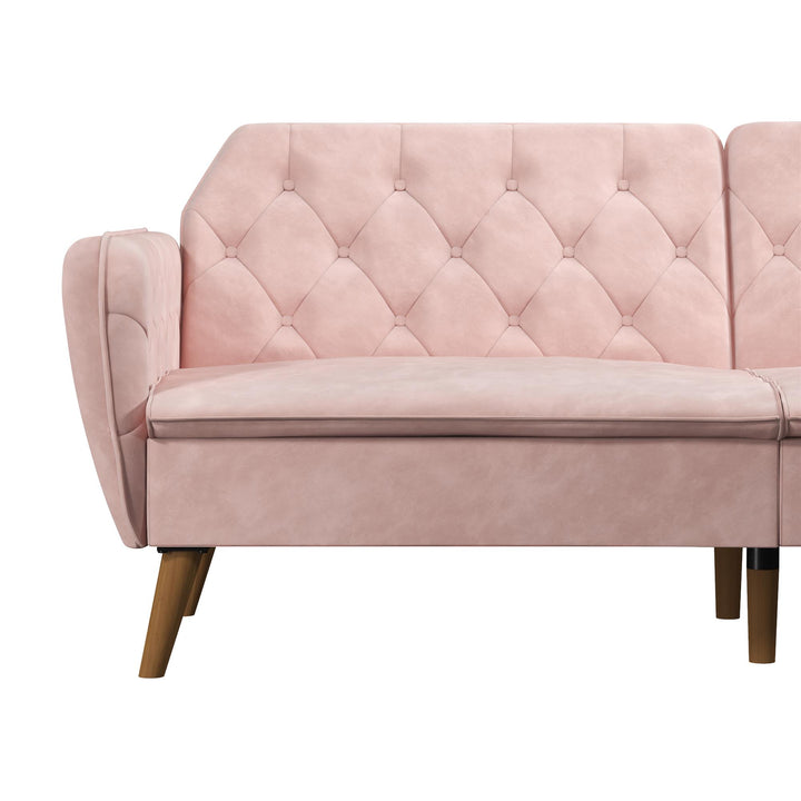 Tallulah Memory Foam Futon - Pink