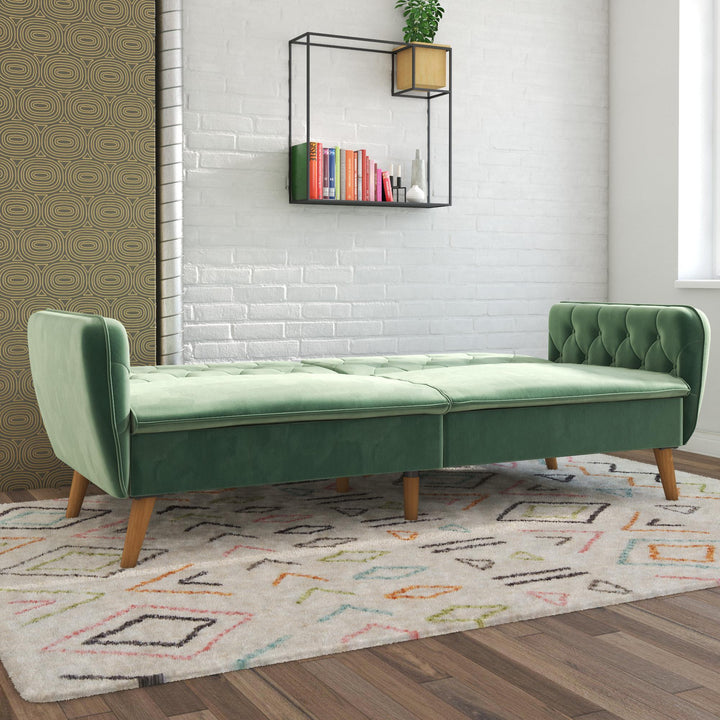 Tallulah Memory Foam Futon - Light Green