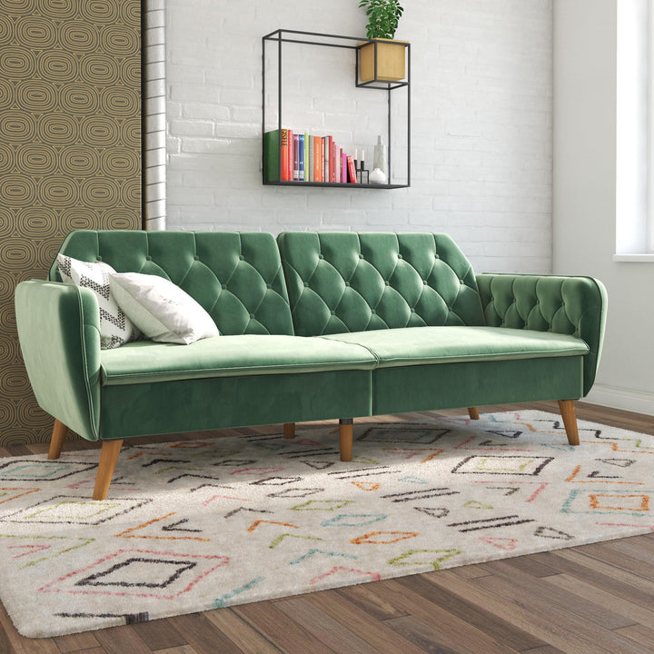 Tallulah Memory Foam Futon - Light Green