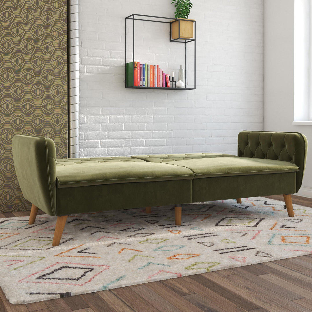 Tallulah Memory Foam Futon - Green