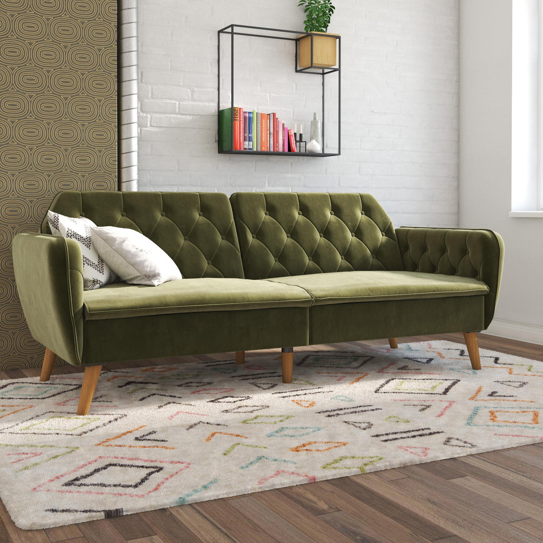 Tallulah Memory Foam Futon - Green