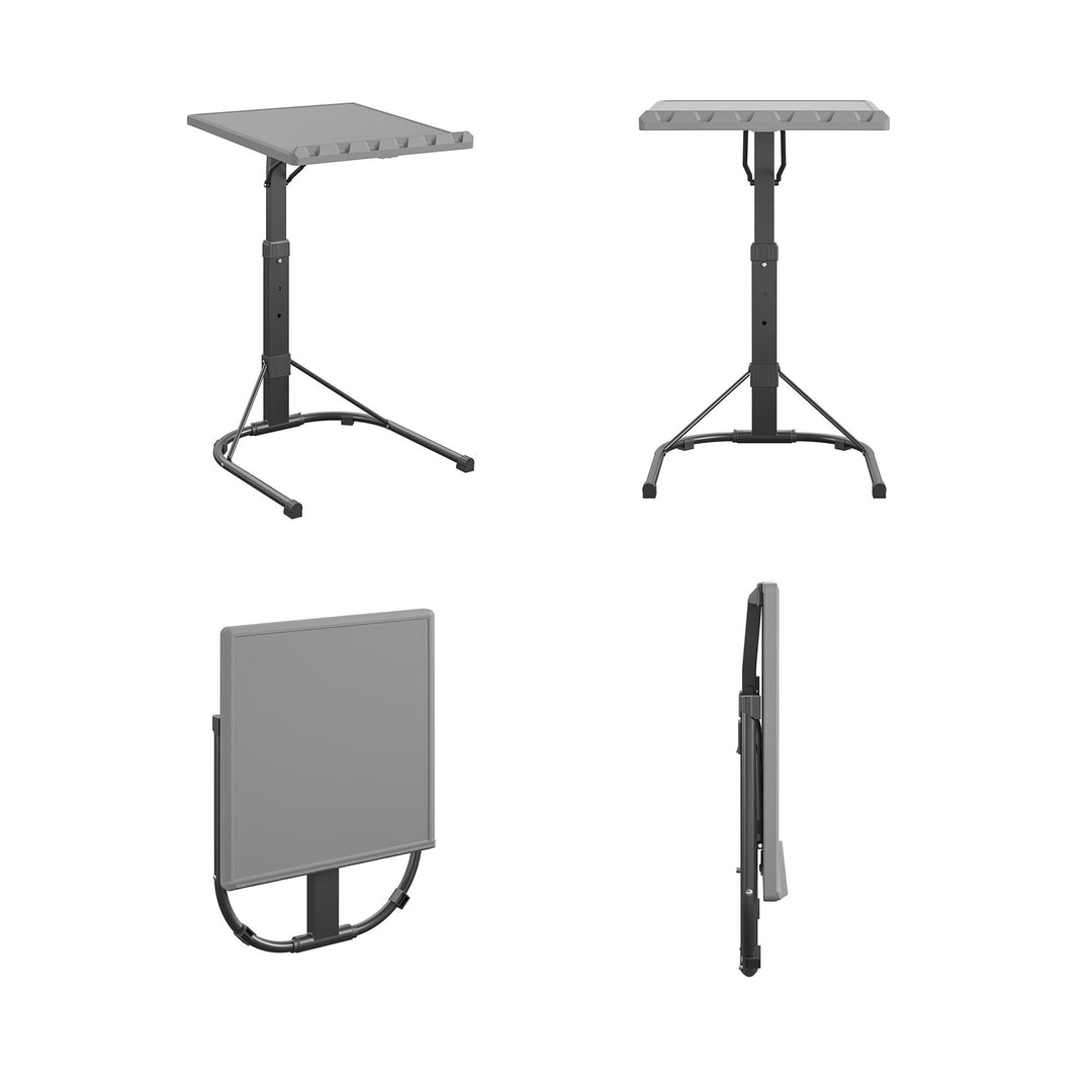 Multi-Functional Adjustable Height Personal Folding Activity Table - Gray - 1-Pack