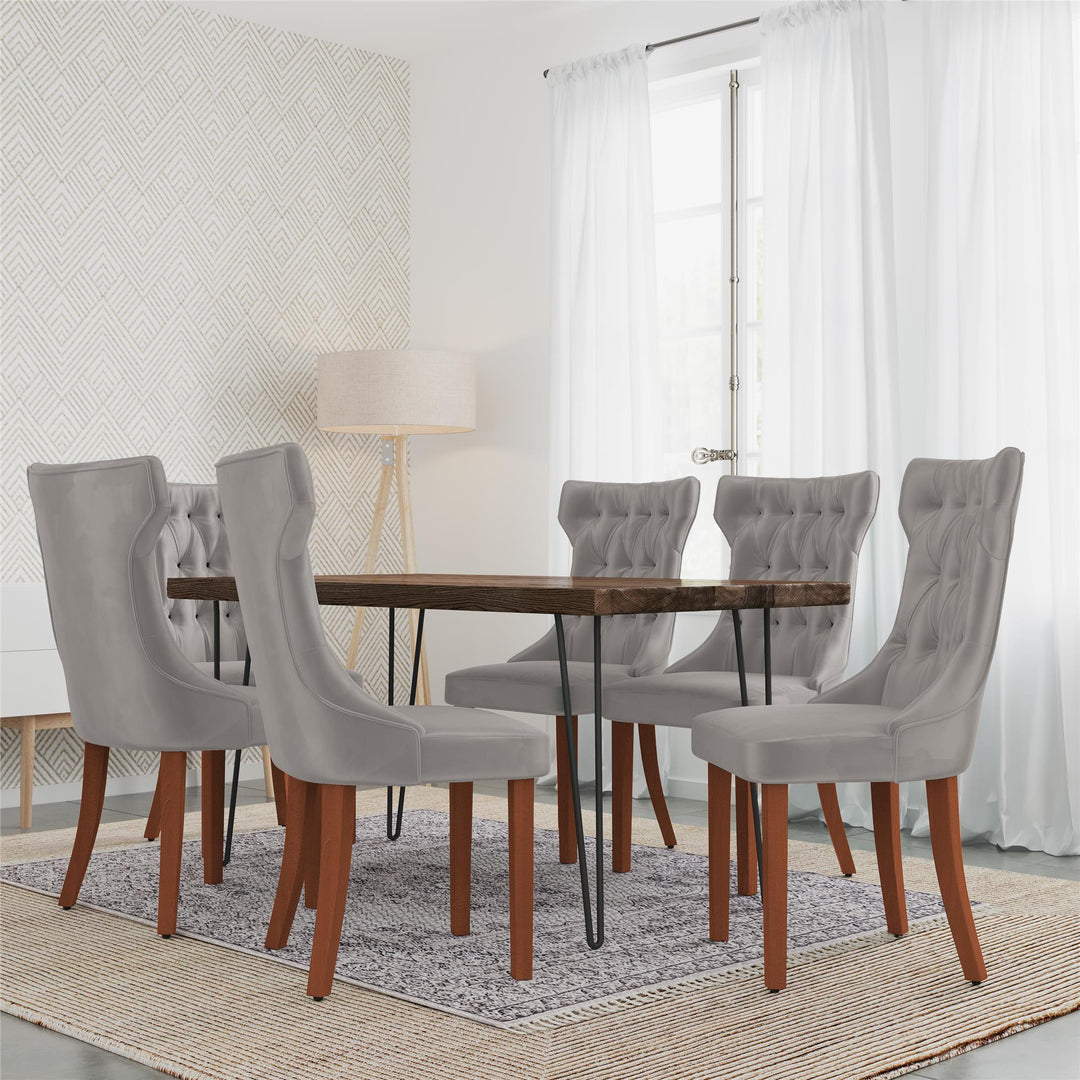 Clairborne Tufted Hourglass Dining Chair, Set of 2 - Taupe - Set of 2