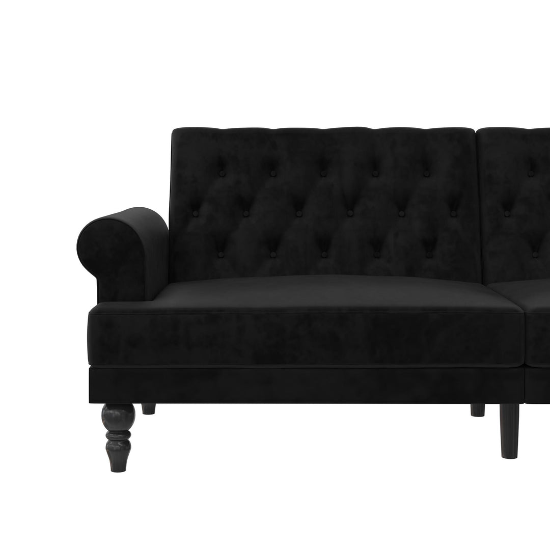 Cassidy Upholstered Futon - Black