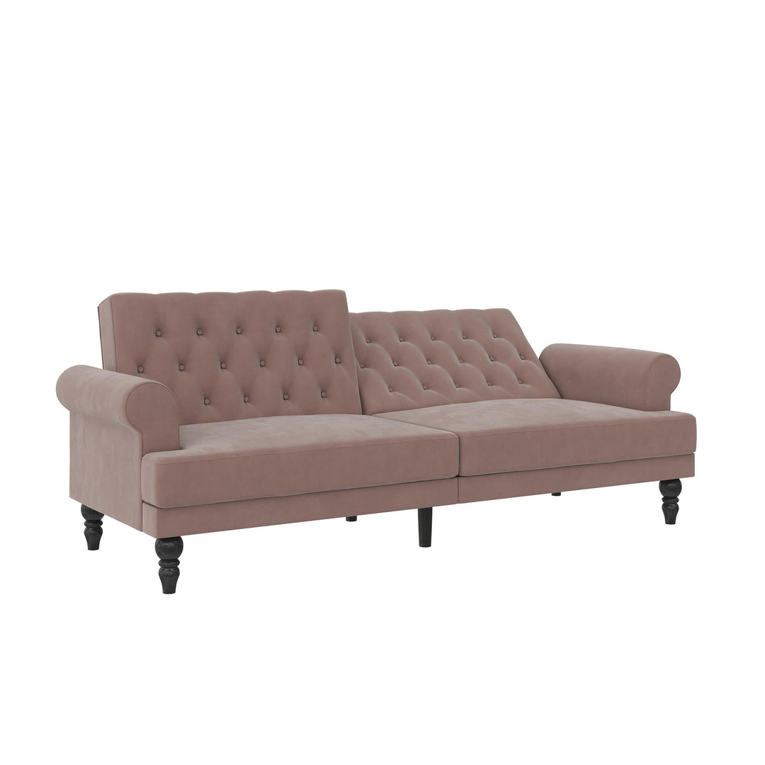 Cassidy Upholstered Futon - Blush