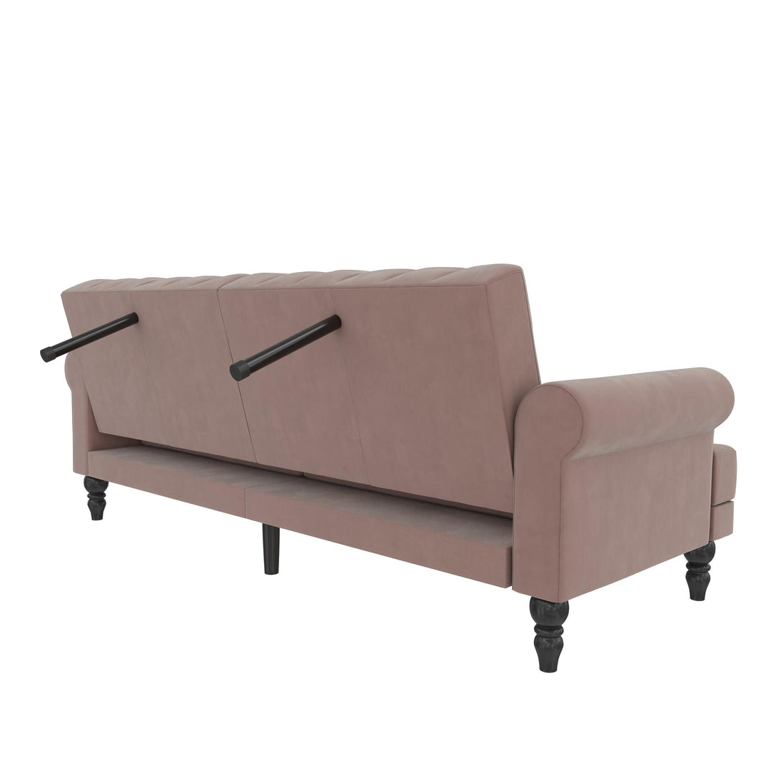 Cassidy Upholstered Futon - Blush