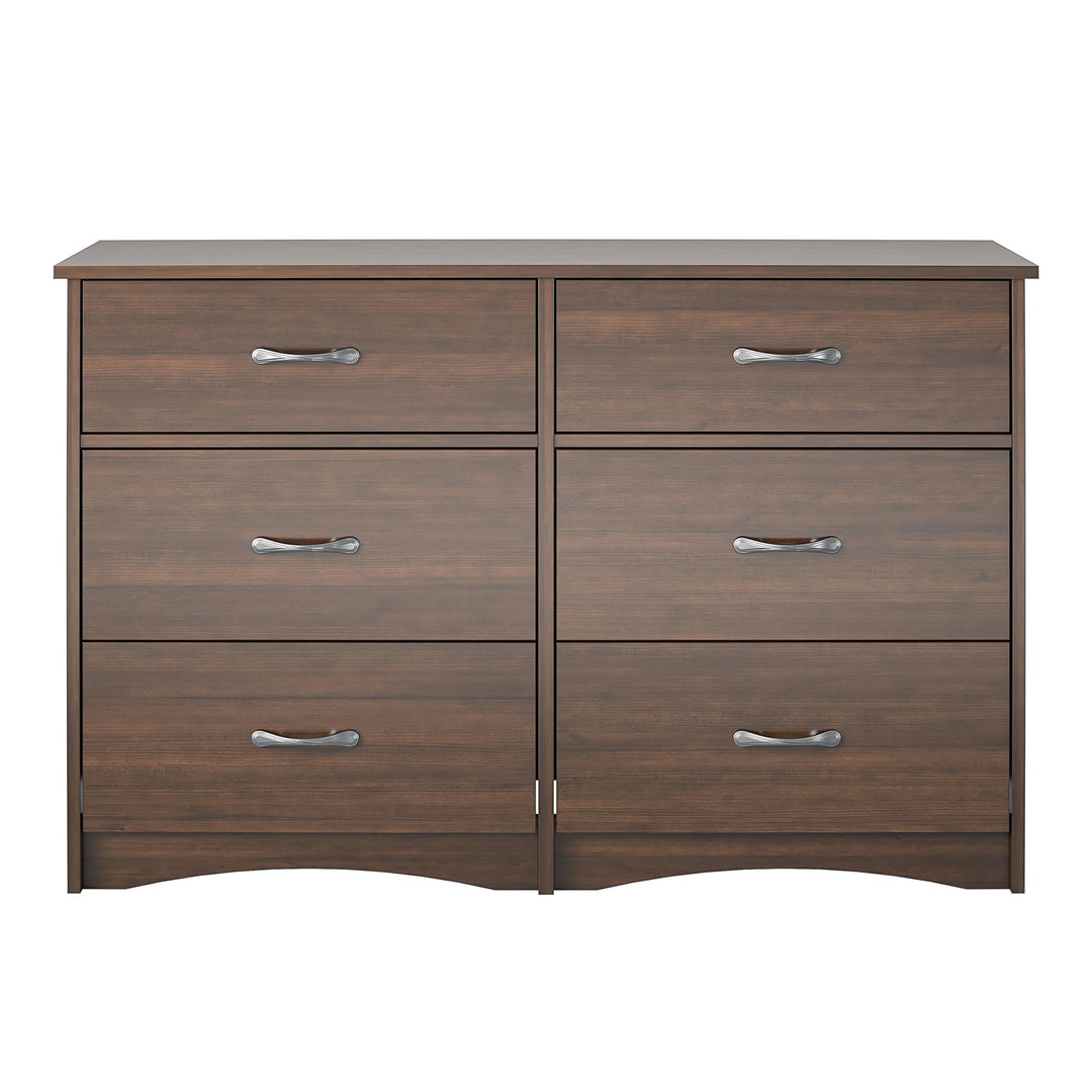 Jerry Hill Wide 6 Drawer Dresser - Cherry Oak