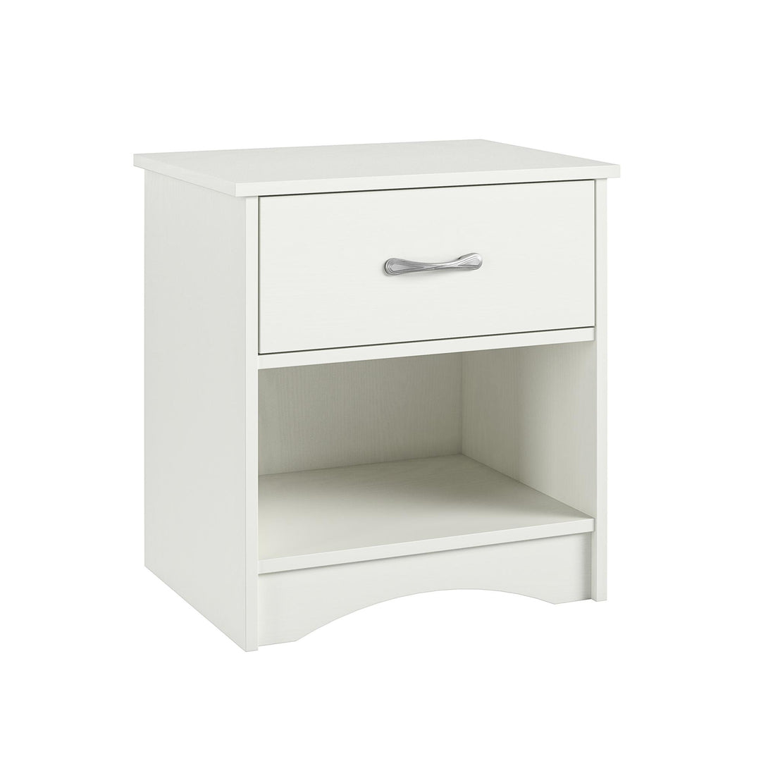 Jerry Hill Nightstand with Drawer - Ivory Oak