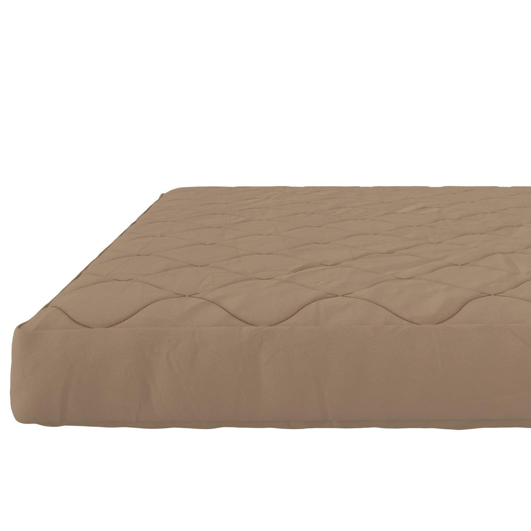 6 Inch Quilted Mattress with Machine Washable Cover - Tan - Full