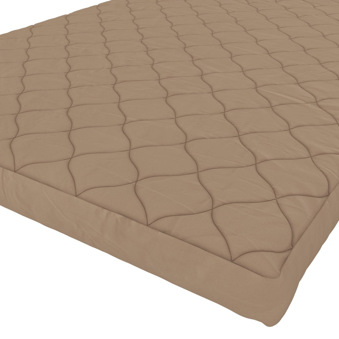 6 Inch Quilted Mattress with Machine Washable Cover - Tan - Full