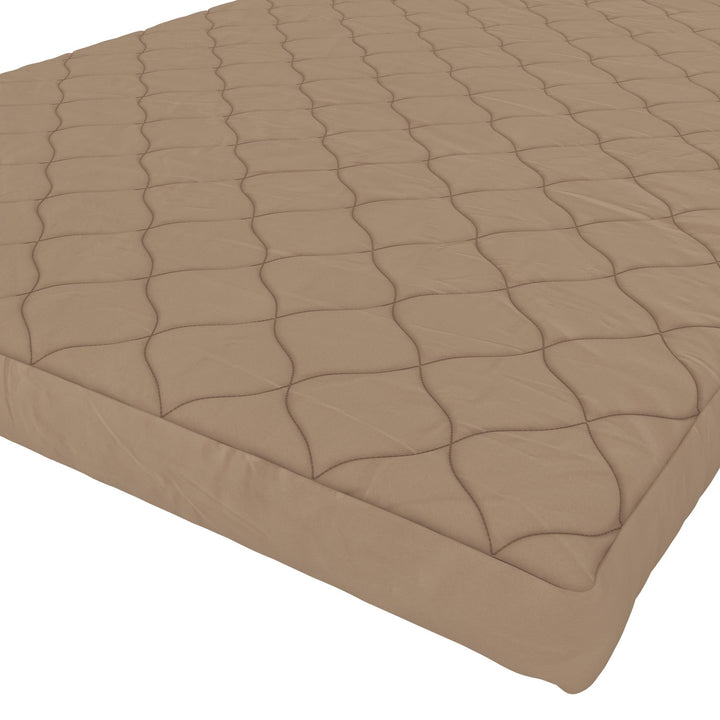 6 Inch Quilted Mattress with Machine Washable Cover - Tan - Full