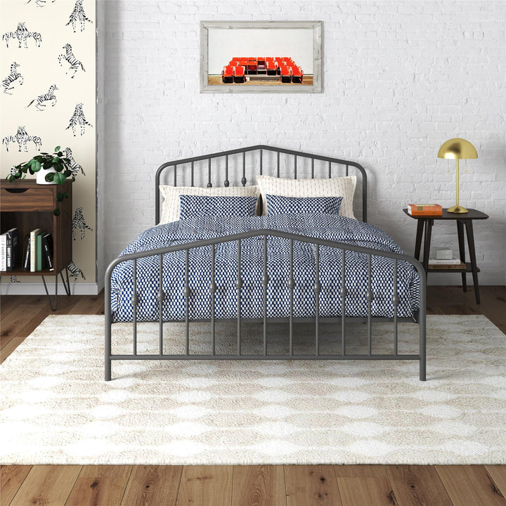 Bushwick Metal Bed - Gray - Full