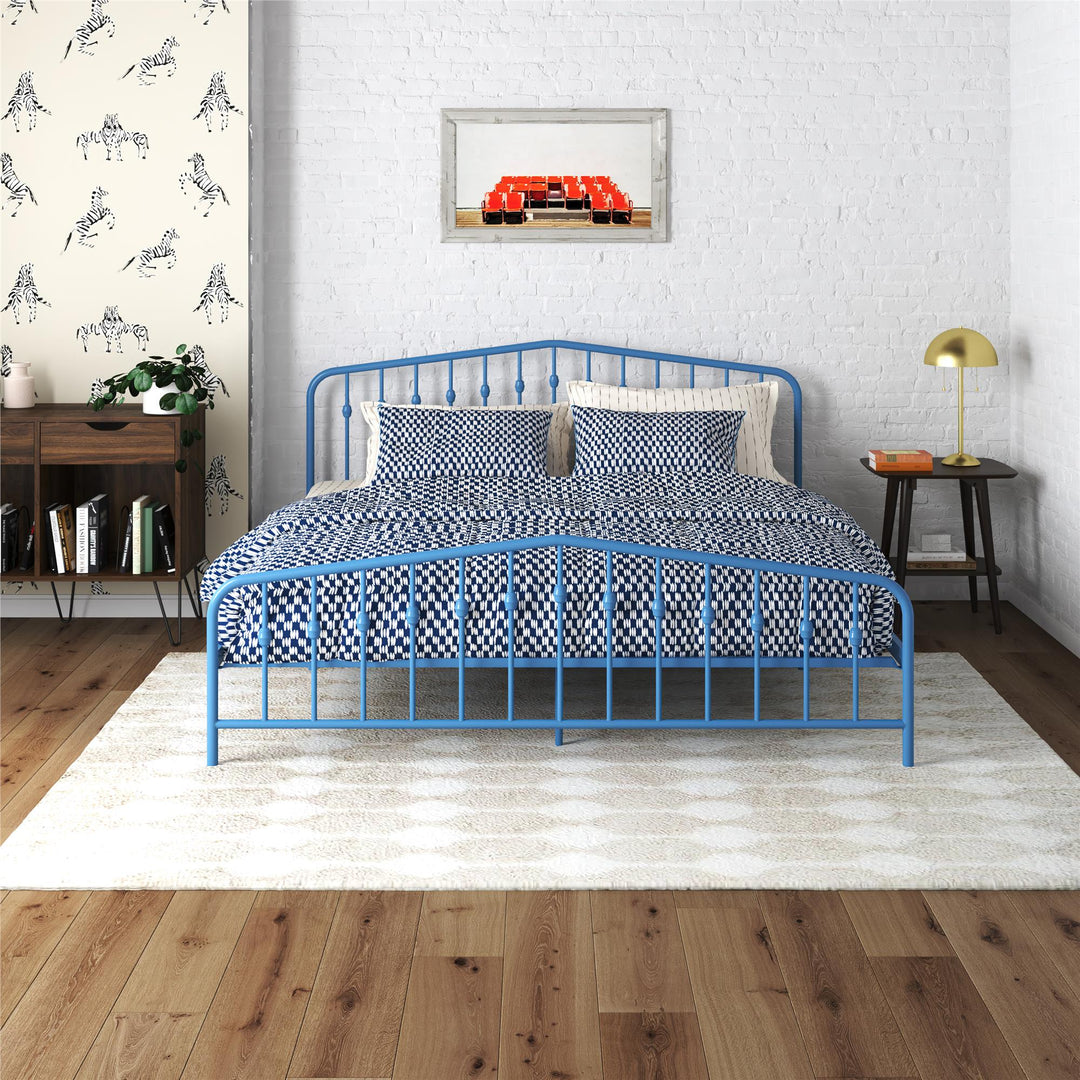 Bushwick Metal Bed - Sea Blue - King