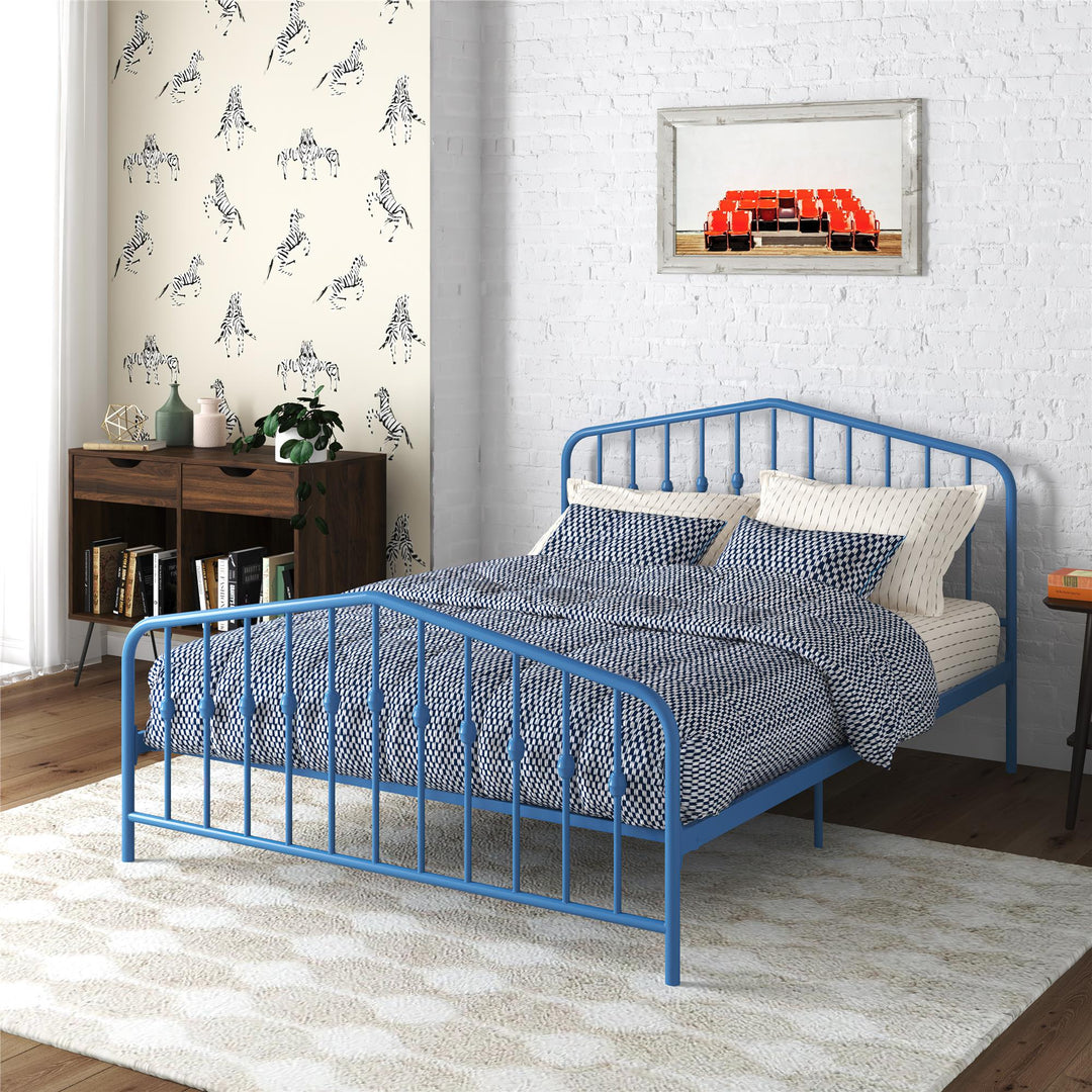 Bushwick Metal Bed - Sea Blue - Queen