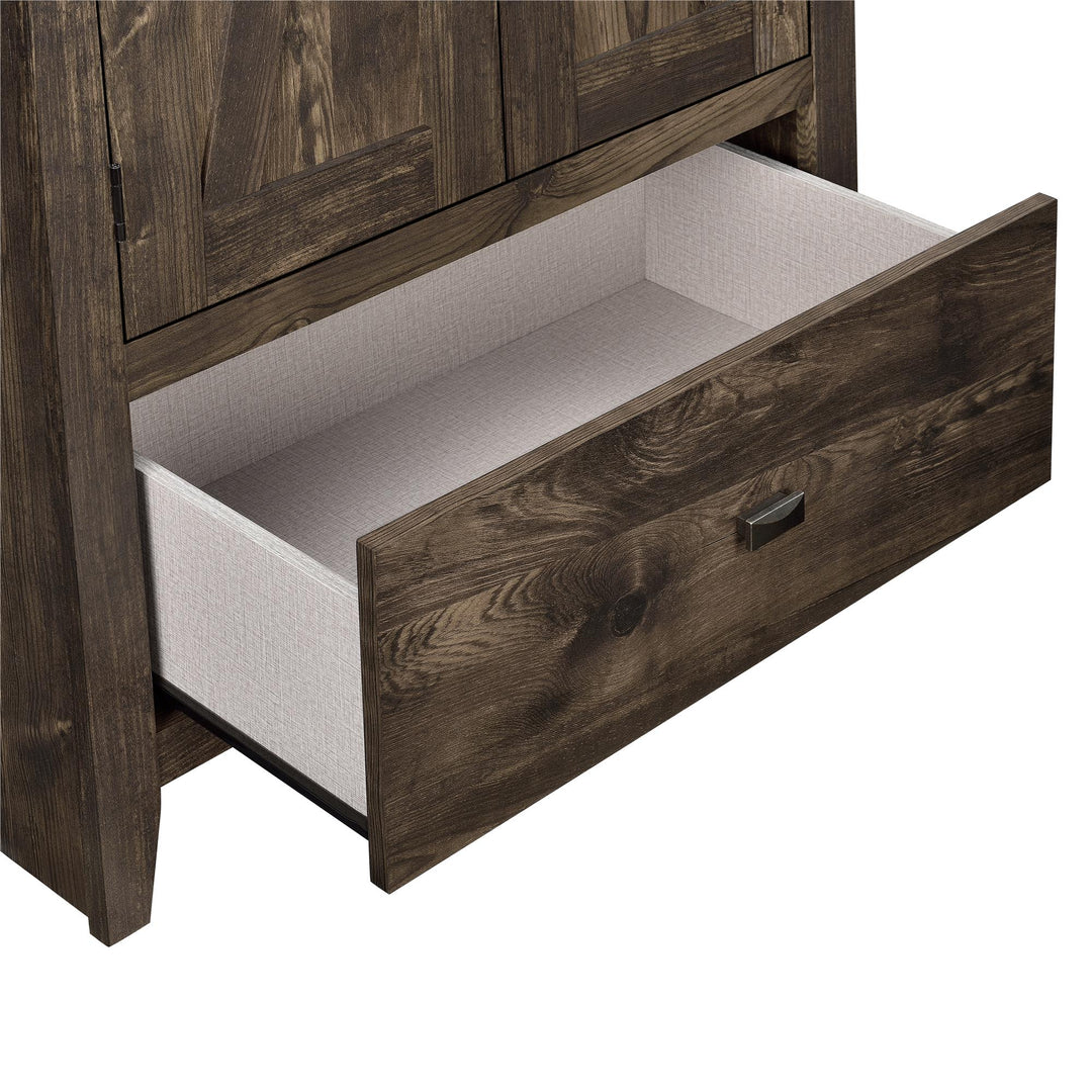 Farmington Rustic Farmhouse 30 Inch Wide Storage Cabinet - Rustic