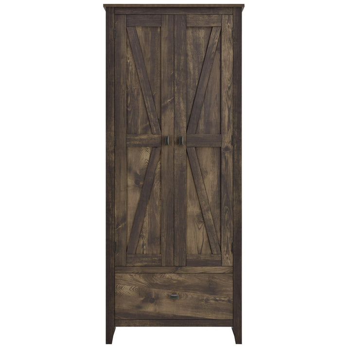 Farmington Rustic Farmhouse 30 Inch Wide Storage Cabinet - Rustic