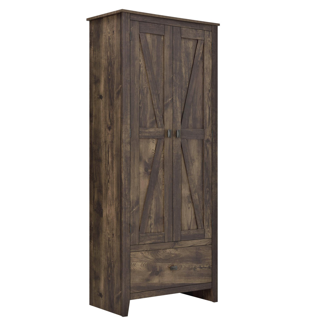 Farmington Rustic Farmhouse 30 Inch Wide Storage Cabinet - Rustic