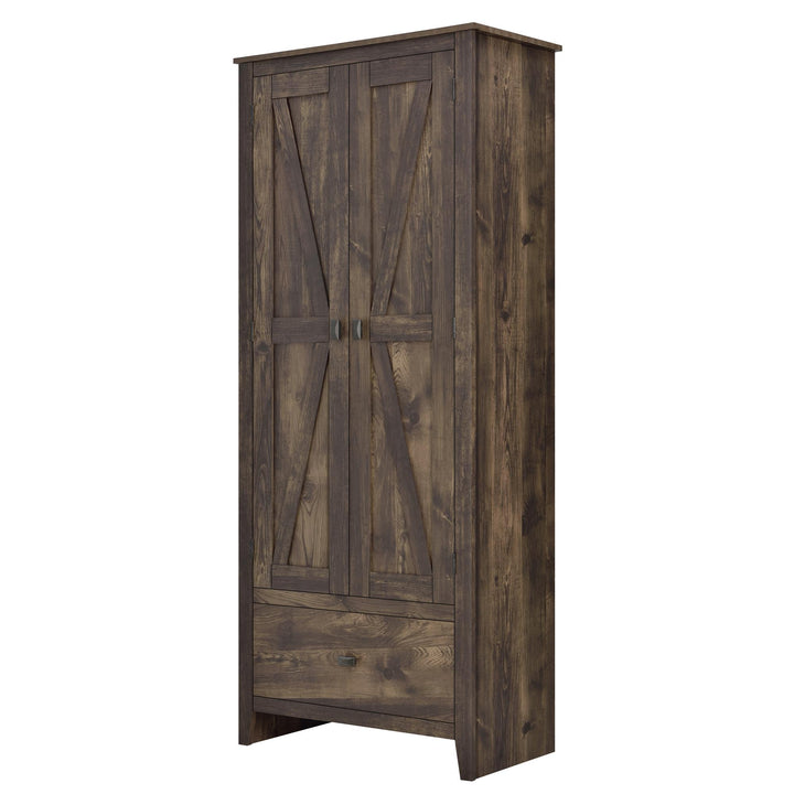 Farmington Rustic Farmhouse 30 Inch Wide Storage Cabinet - Rustic