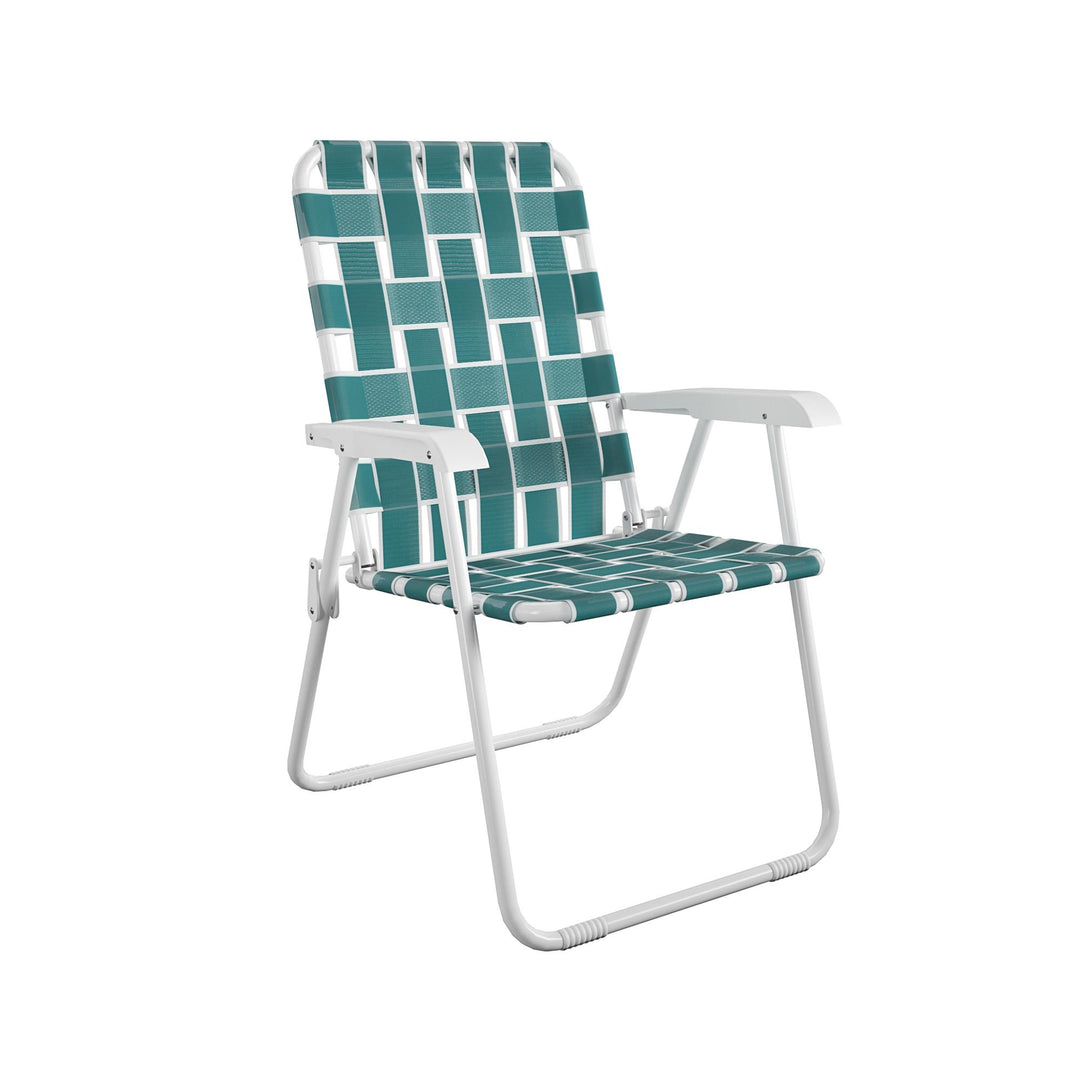 Folding Weather-Resistant Lawn Chairs, Set of 2 - Teal - 2-Pack