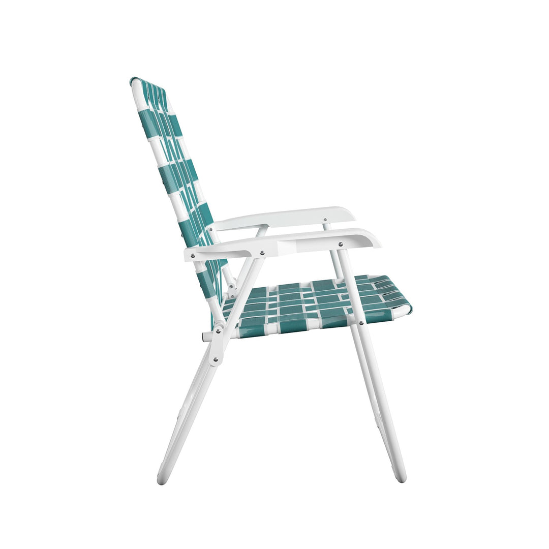 Folding Weather-Resistant Lawn Chairs, Set of 2 - Teal - 2-Pack