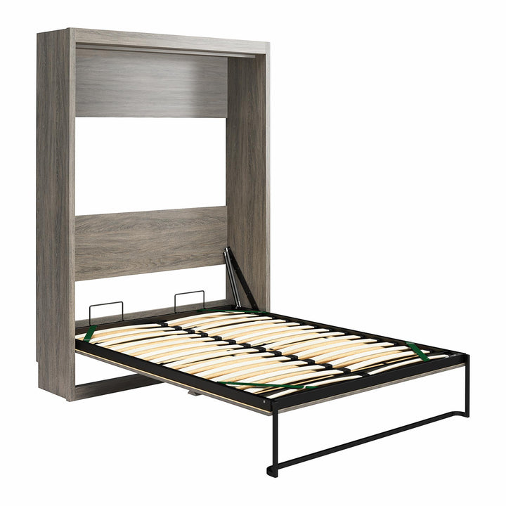 Paramount Queen Murphy Bed with 8" Memory Foam Mattress - Gray Oak - Queen