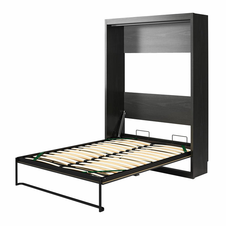 Paramount Queen Murphy Bed with 8" Memory Foam Mattress - Black Oak - Queen