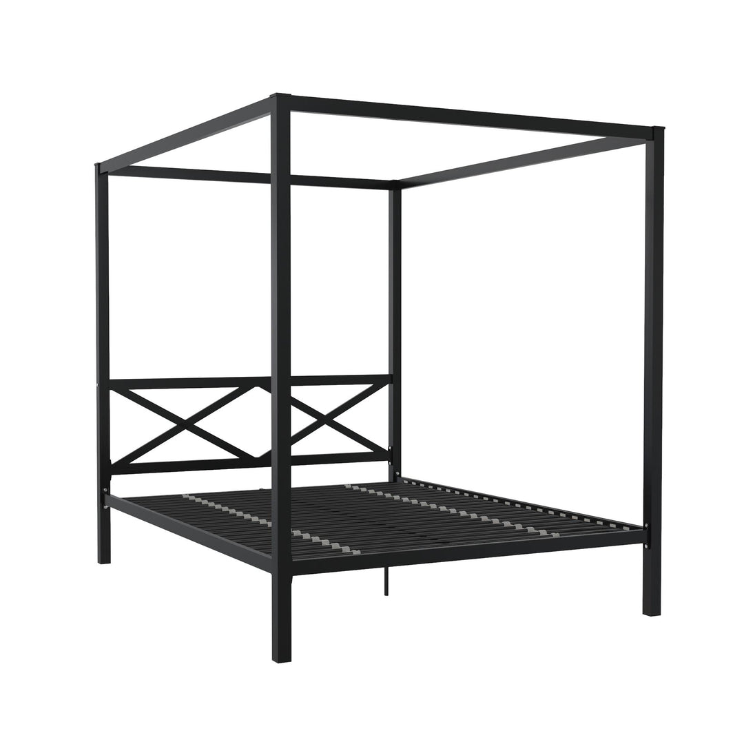 Remna Queen Metal Canopy Bed - Black - Queen