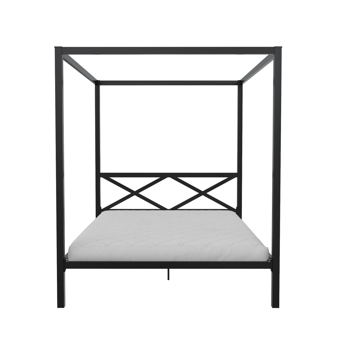 Remna Queen Metal Canopy Bed - Black - Queen