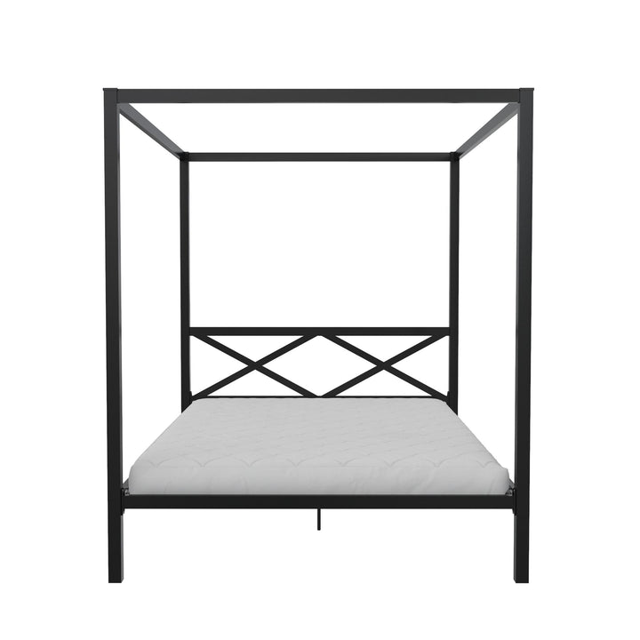 Remna Queen Metal Canopy Bed - Black - Queen