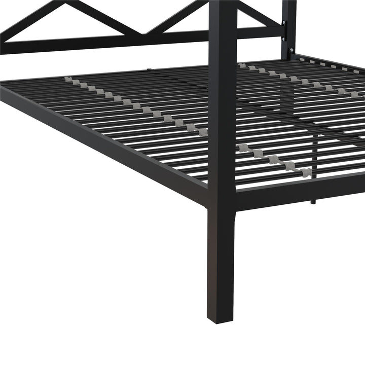 Remna Queen Metal Canopy Bed - Black - Queen