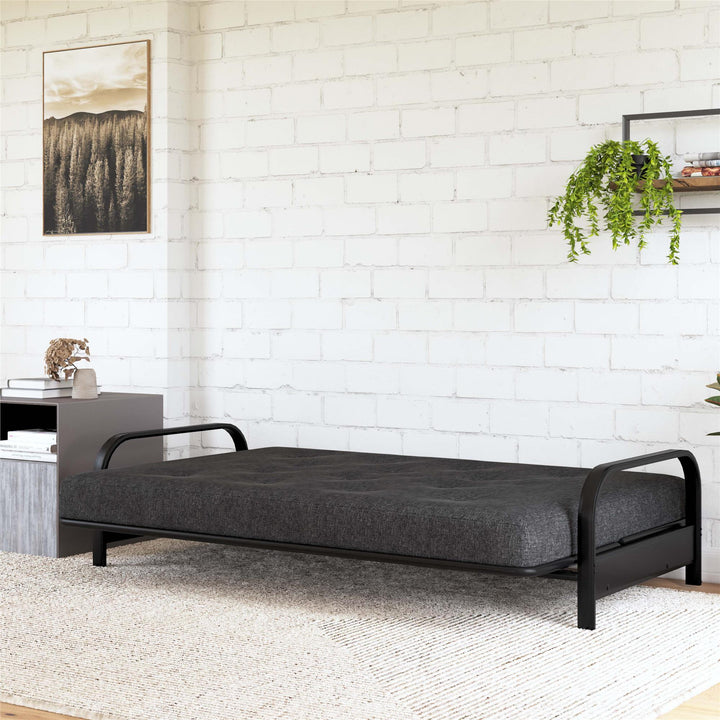 Braga 6-Inch Bonnell Coil Futon Mattress - Dark Gray Linen - Full