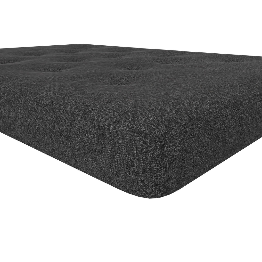 Braga 6-Inch Bonnell Coil Futon Mattress - Dark Gray Linen - Full