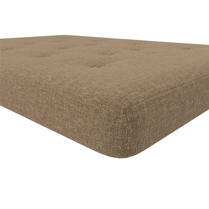 Braga 6-Inch Bonnell Coil Futon Mattress - Tan Linen - Full