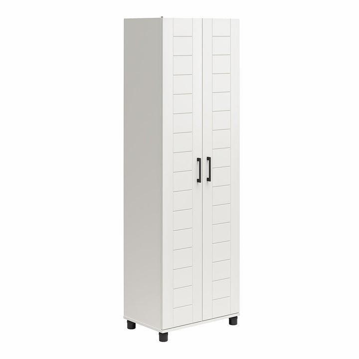 Linley 24" Wide 2 Door Shiplap Cabinet with Adjustable Shelving - White