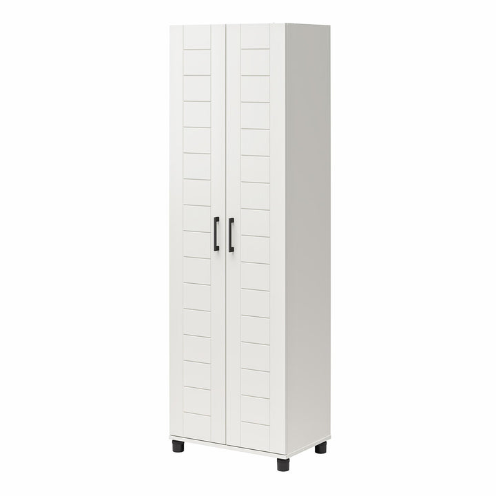 Linley 24" Wide 2 Door Shiplap Cabinet with Adjustable Shelving - White