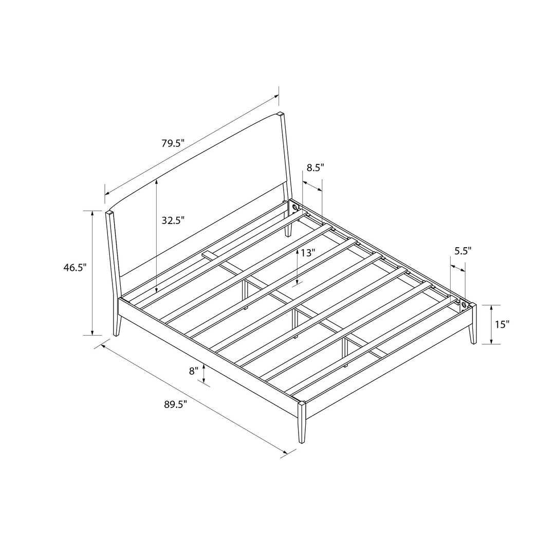 Dacin  Wood and Upholstered Platform Bed - Beige - King