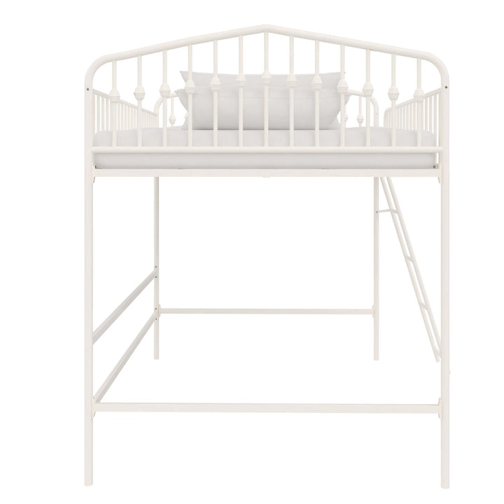 Bushwick Metal Loft Bed - Off White - Full