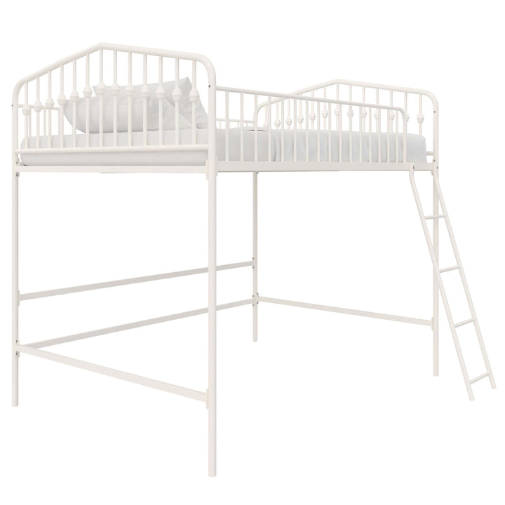 Bushwick Metal Loft Bed - Off White - Full