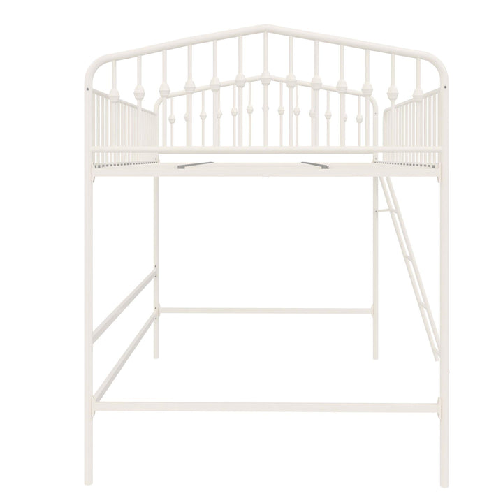 Bushwick Metal Loft Bed - Off White - Full