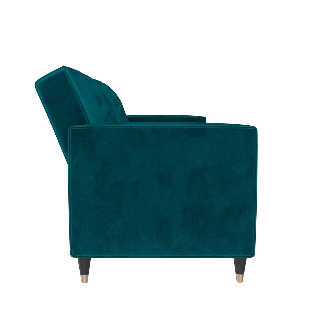 Penelope Pin Tufted Futon - Green