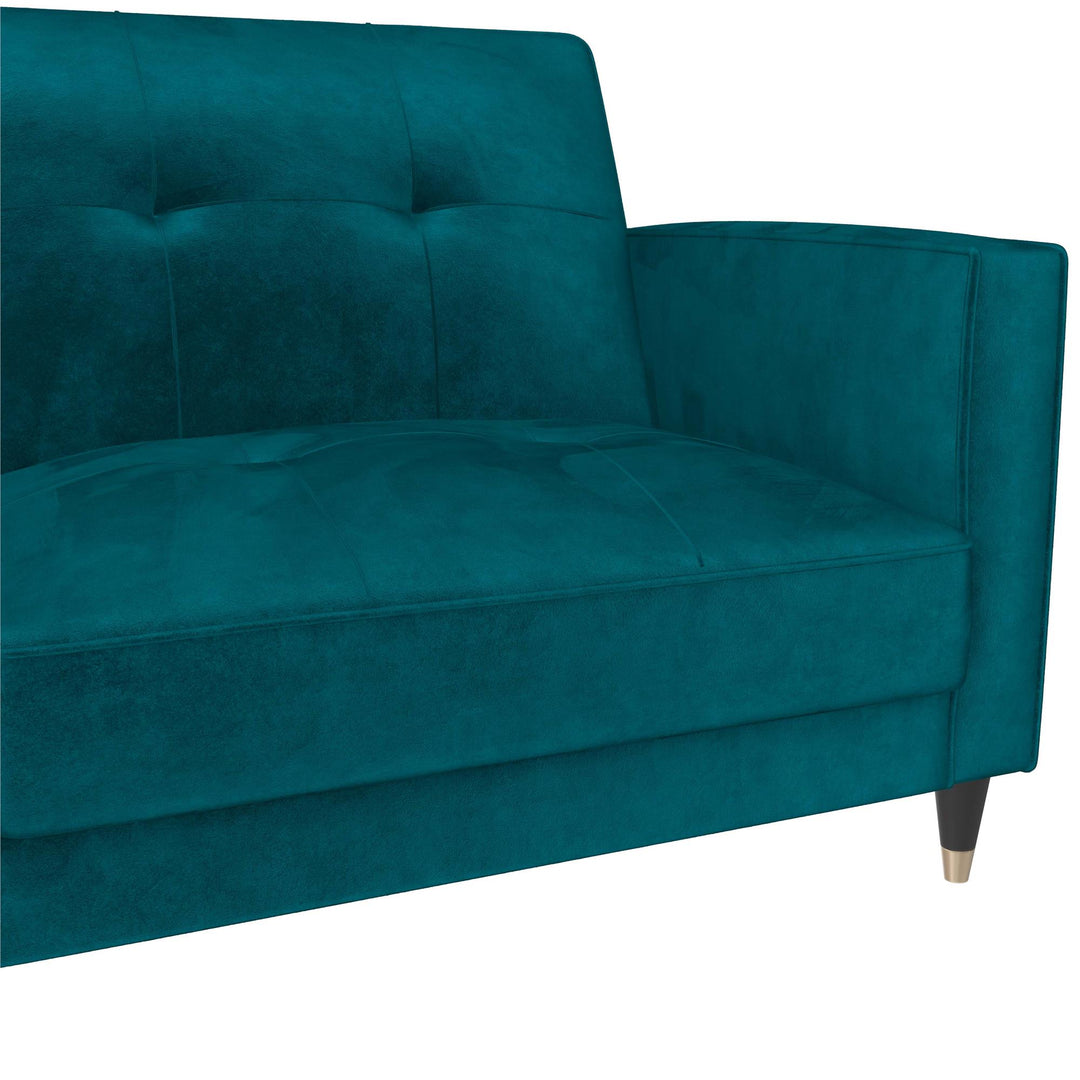 Penelope Pin Tufted Futon - Green