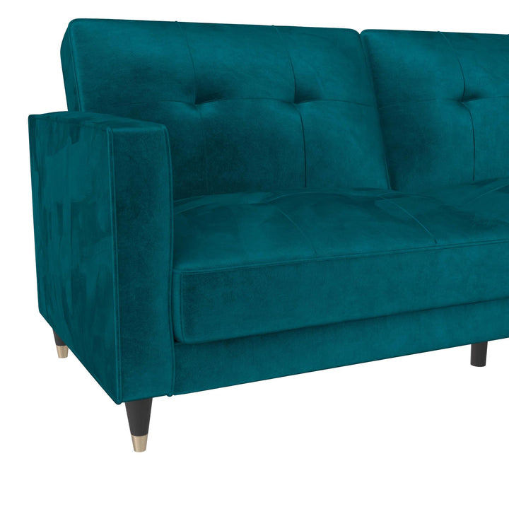 Penelope Pin Tufted Futon - Green