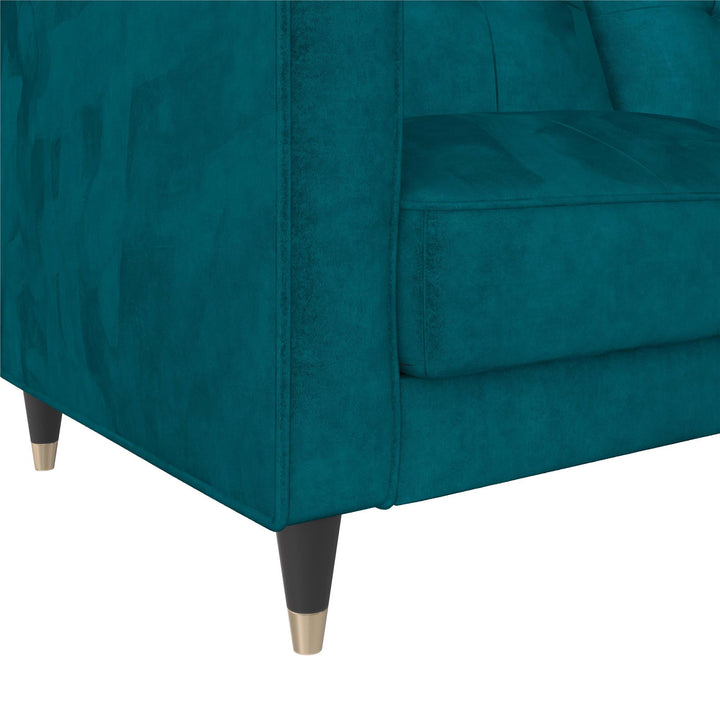 Penelope Pin Tufted Futon - Green