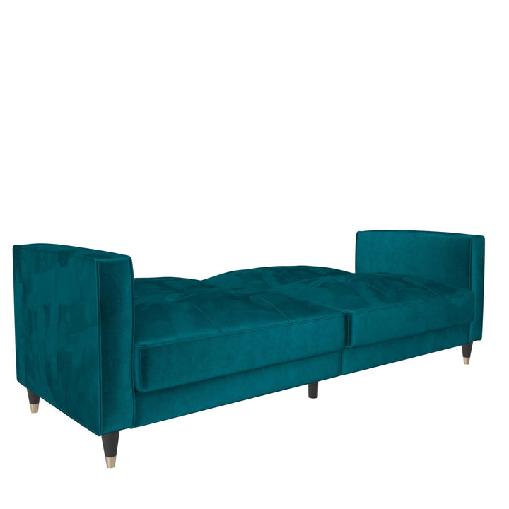 Penelope Pin Tufted Futon - Green