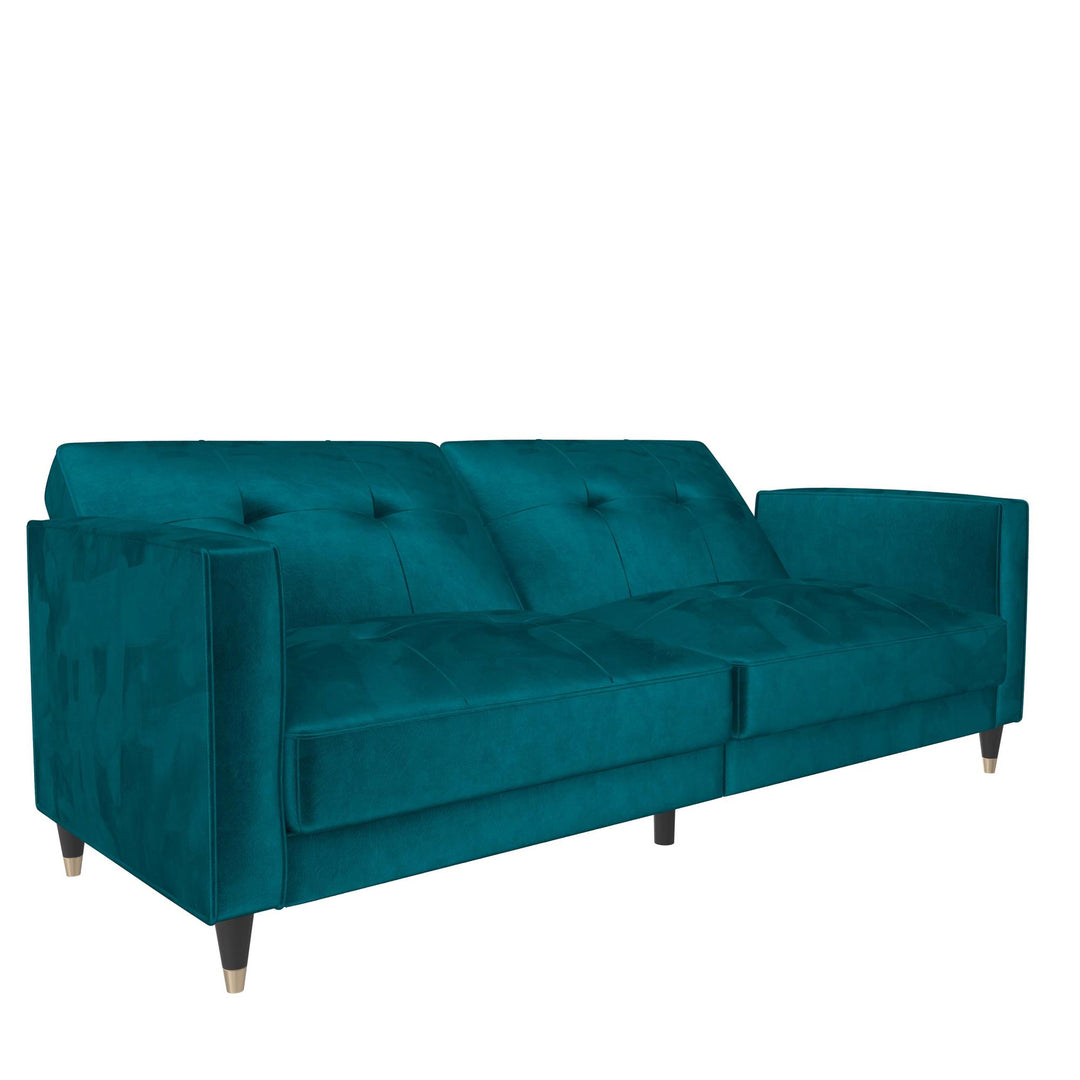 Penelope Pin Tufted Futon - Green