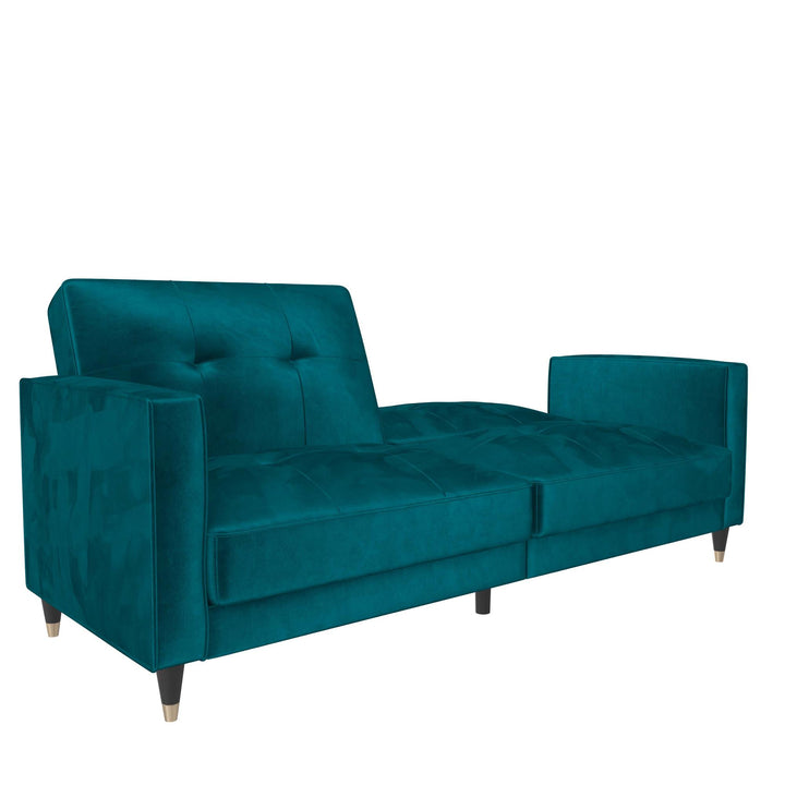 Penelope Pin Tufted Futon - Green